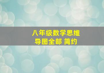 八年级数学思维导图全部 简约